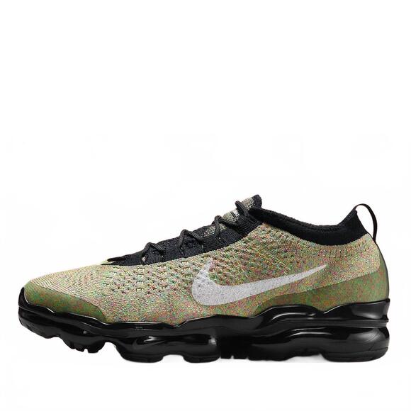 NEW NIKE men's air vapormax 2023 flyknit shoes in black barely volt multicolor